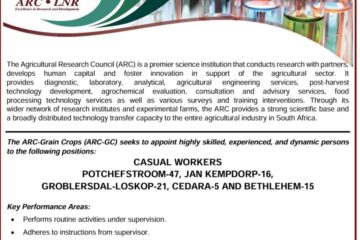 Agricultural Research Council Casual Workers