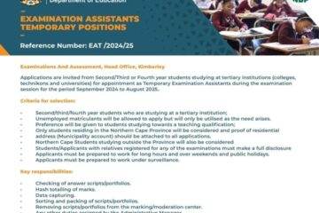 EXAMINATION ASSISTANTS TEMPORARY POSITIONS 2024