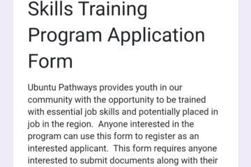 UBUNTU PATHWAYS JOB SKILLS TRAINING PROGRAM